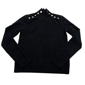 Maje Monty Cashmere Turtleneck Sweater in Black